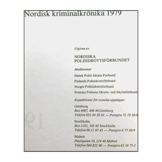 Nordisk Kriminalkrönika 1979