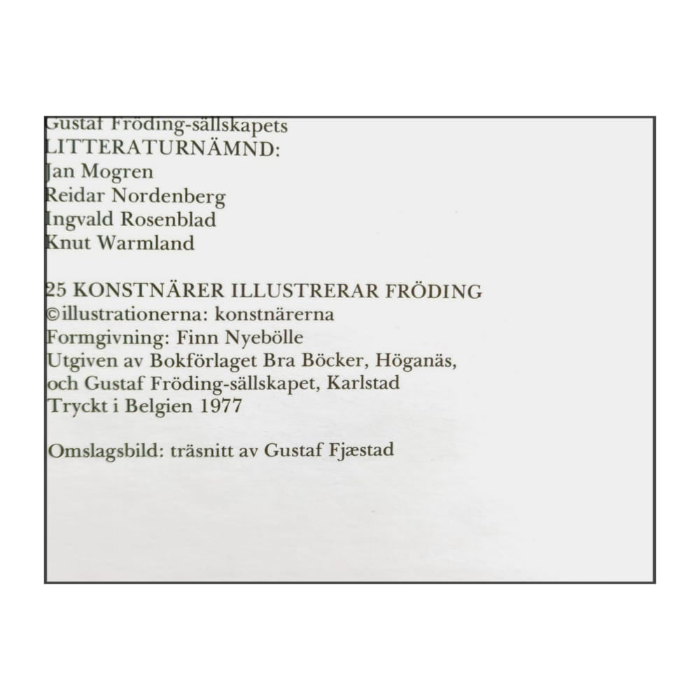 Gustaf Fröding: 25 Konstnärer Illustrerar Fröding