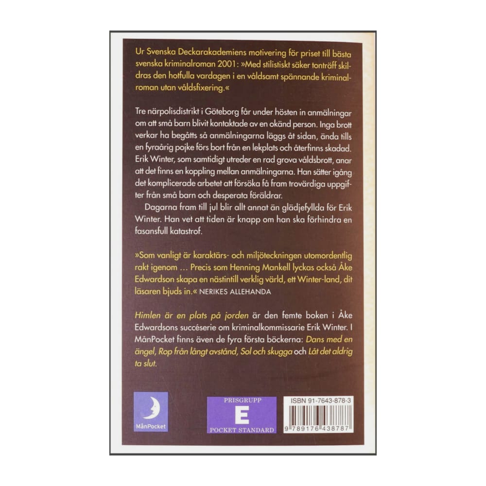 Åke Edwardson: Himlen Är En Plats På Jorden