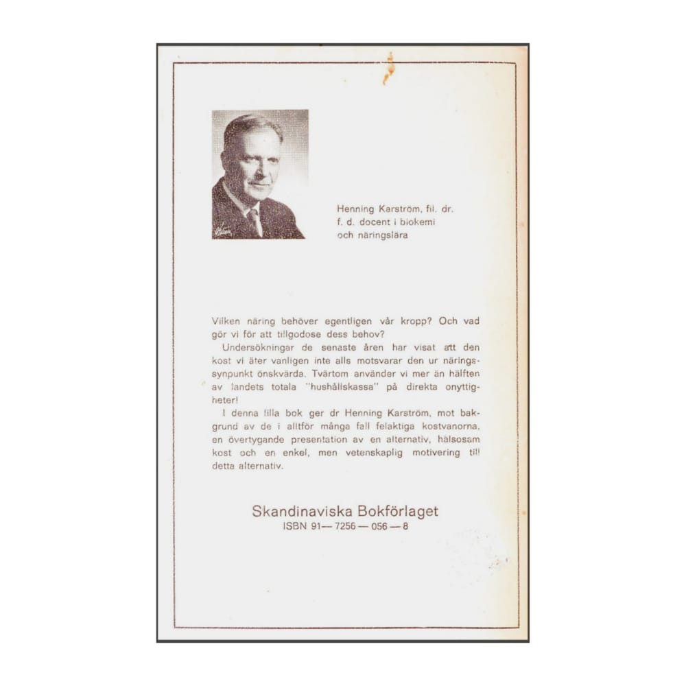 Henning Karström: Rätt Kost