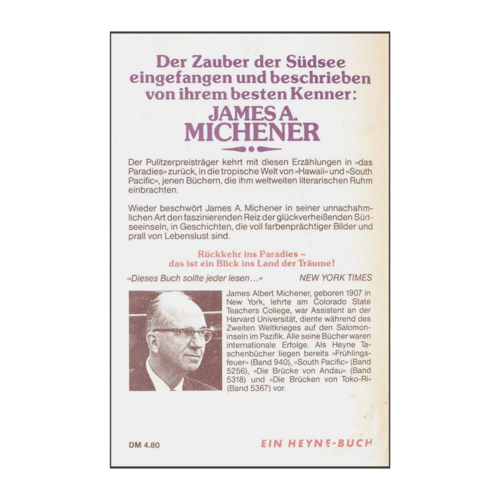 James A. Michener: Rückkehr Ins Paradies