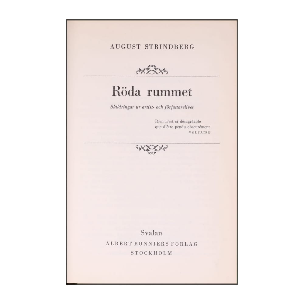 August Strindberg: Röda Rummet