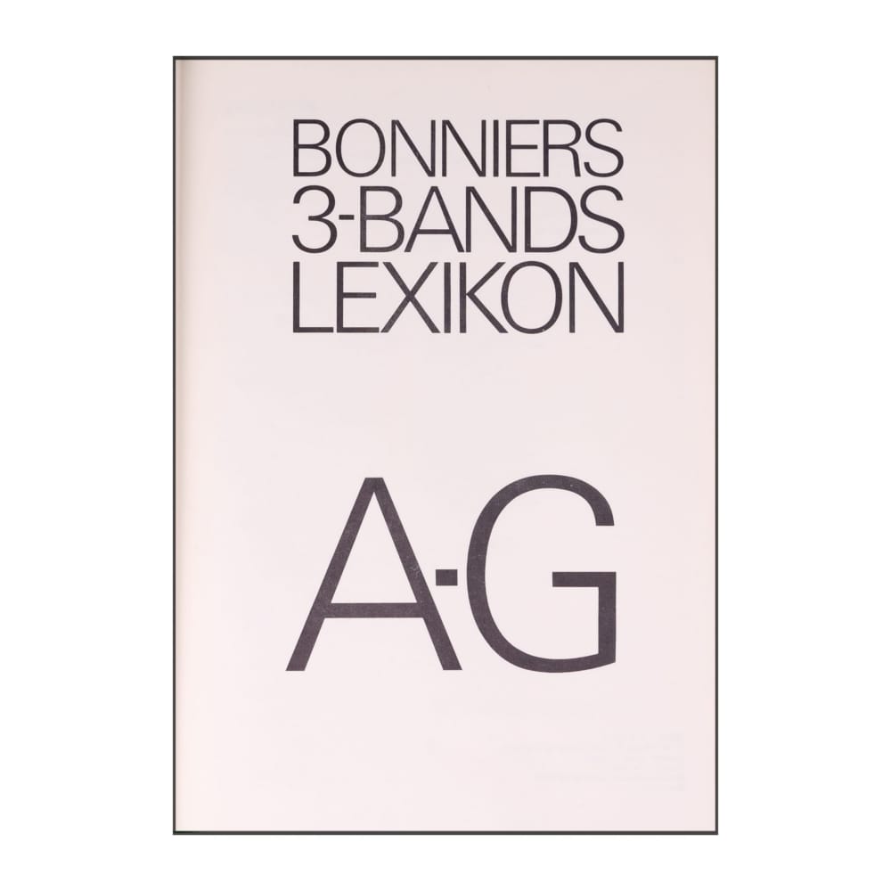Bonniers 3-Bands Lexikon: A-G
