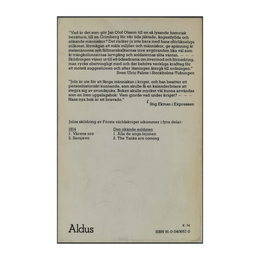 Jan Olof Olsson: Den Okände Soldaten 1914-1918