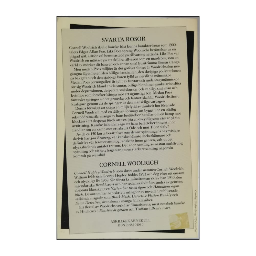 Cornell Woolrich: Svarta Rosor