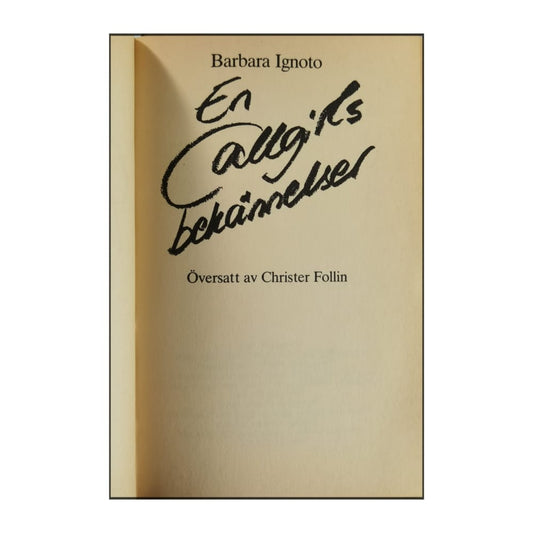Barbara Ignoto: En Allgils Bekännelser