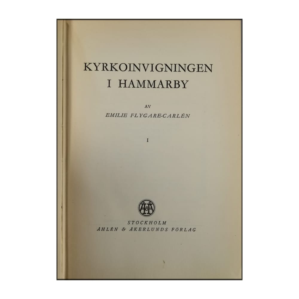 Emilie Flygare-Carlén: Kyrkoinvigningen I Hammarby 1