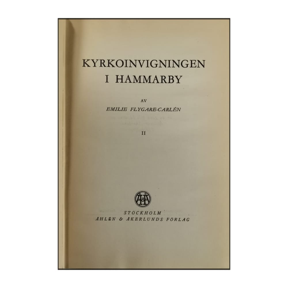 Emilie Flygare-Carlén: Kyrkoinvigningen I Hammarby 2