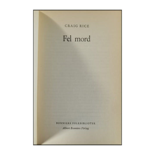 Craig Rice: Fel Mord