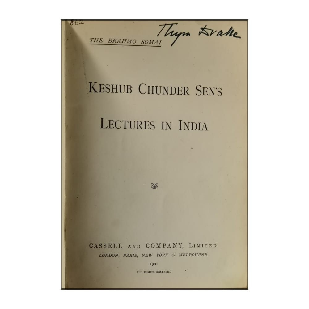 Keshub Chunder Sen'S Lectures In India