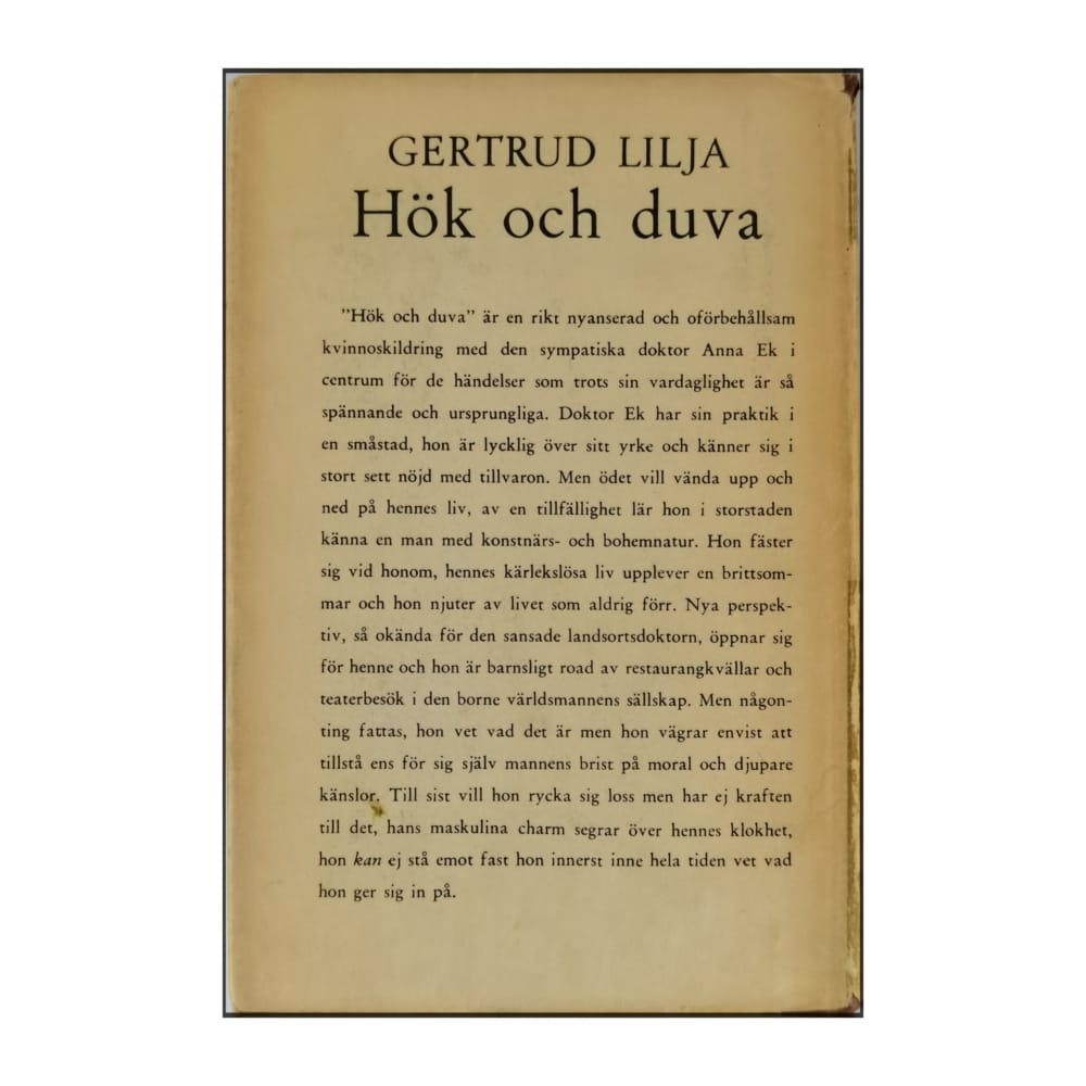 Gertrud Lilja: Hök Och Duva