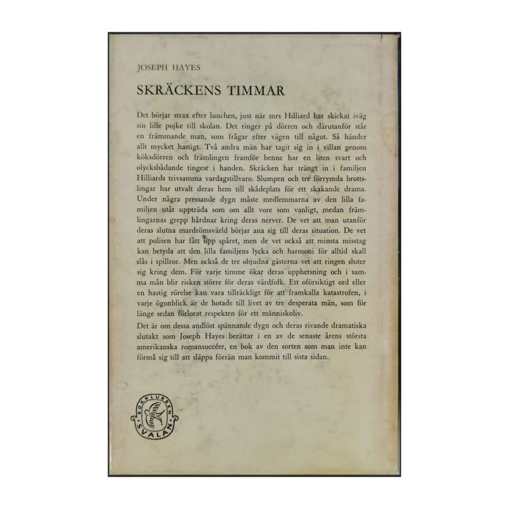 Joseph Hayes: Skräckens Timmar