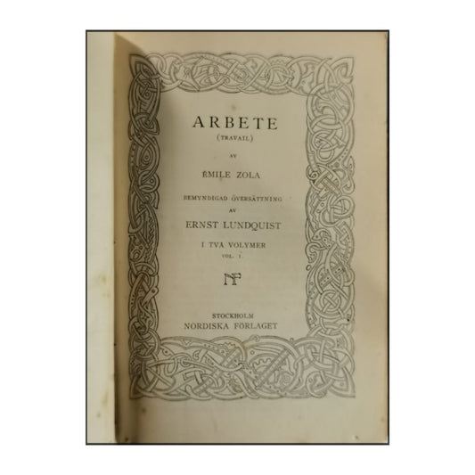 Émile Zola: Arbete 1