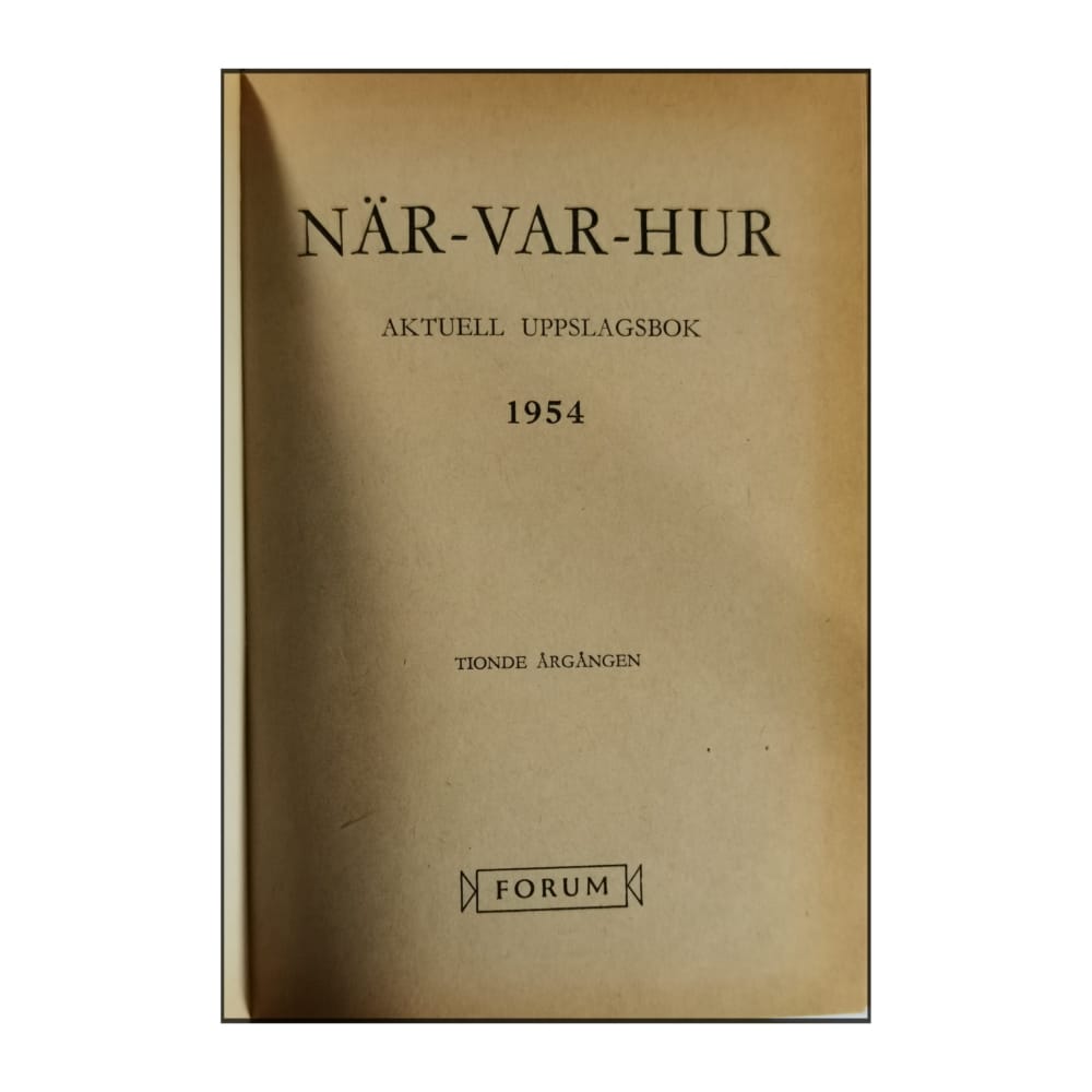 När Var Hur 1954