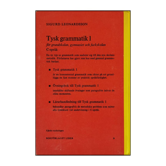 Sigurd Leonardsson: Tysk Grammatik 1