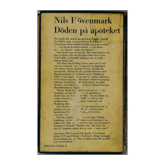 Nils Hövenmark: Döden På Apoteket