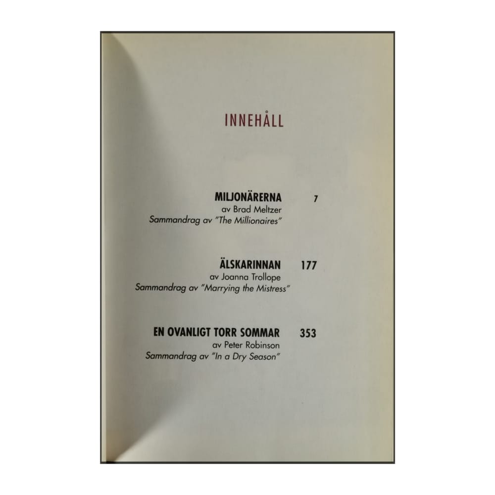 Reader’S Digest: Det Bästas Bokval: Miljonärerna