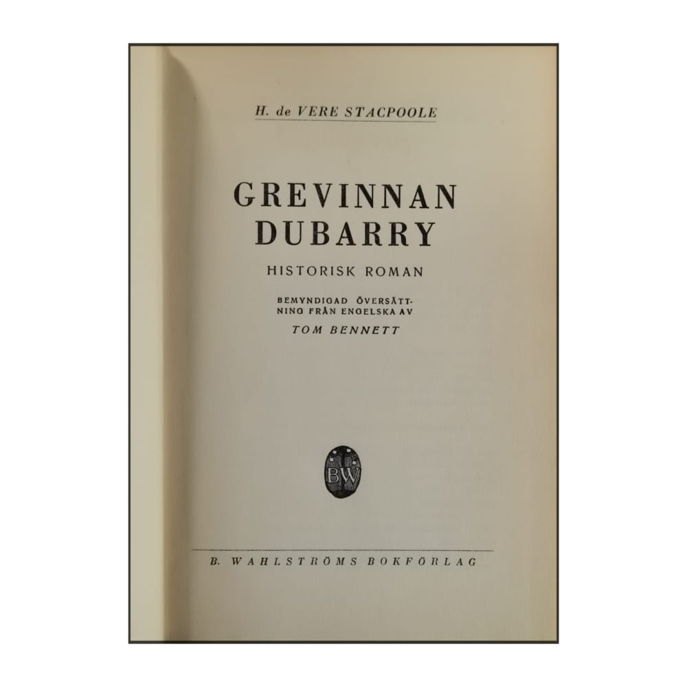 H. De Vere Stacpoole: Grevinnan Dubarry