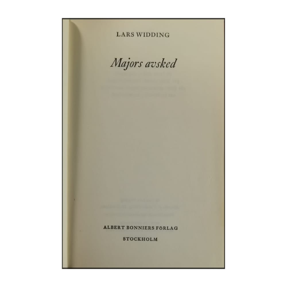Lars Widding: Majors Avsked