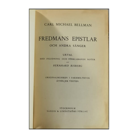 Carl Michael Bellman: Fredmans Epistlar