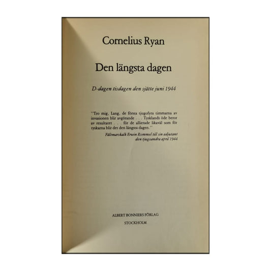 Cornelius Ryan: Den Längsta Dagen