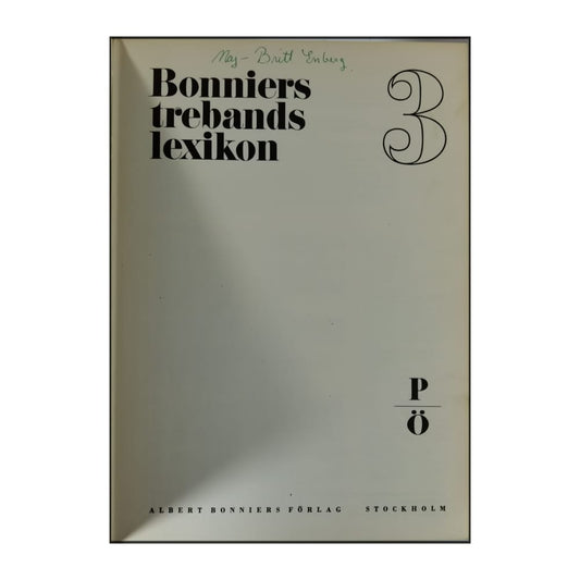 Bonniers Trebandslexikon 3
