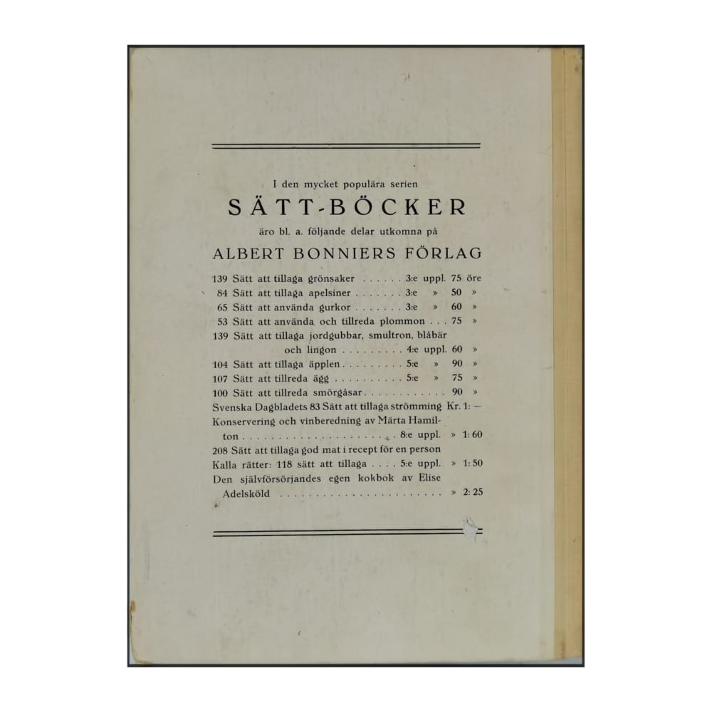 Thora Holm: Dukning Och Servering