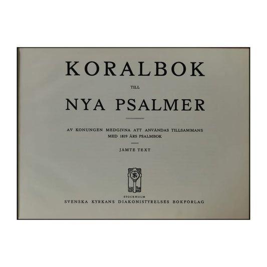Koralbok Till Nya Psalmer