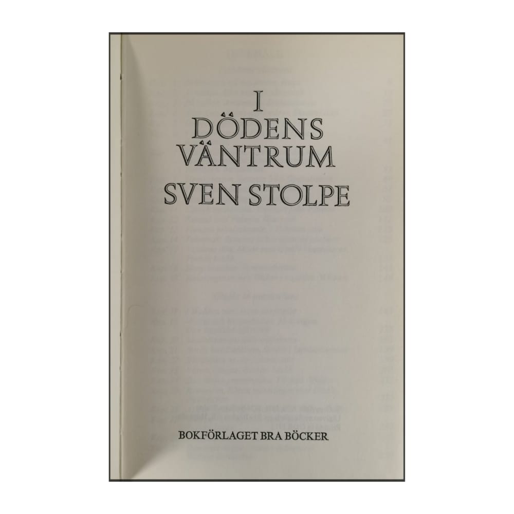 Sven Stolpe: I Dödens Väntrum