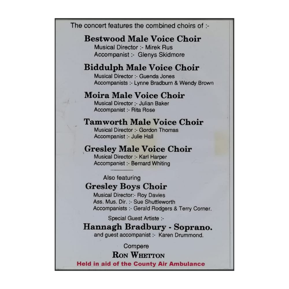 Gresley Centenary Charity Concert