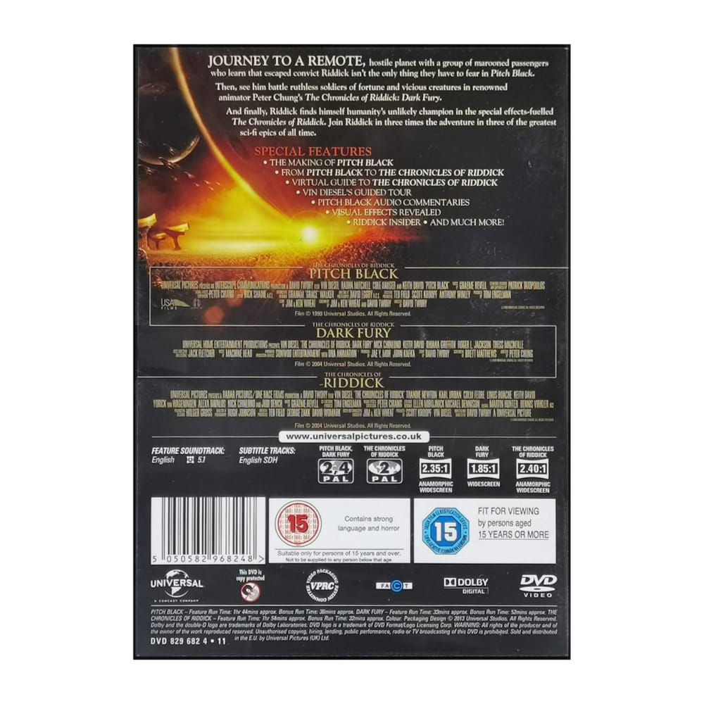 Riddick: The Chronicles Of Riddick + Pitch Black + Dark Fury