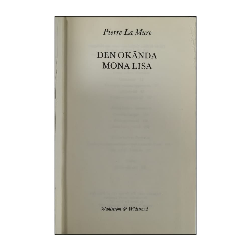 Pierre La Mure: Den Okända Mona Lisa