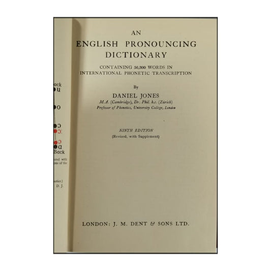 Daniel Jones: An English Pronouncing Dictionary