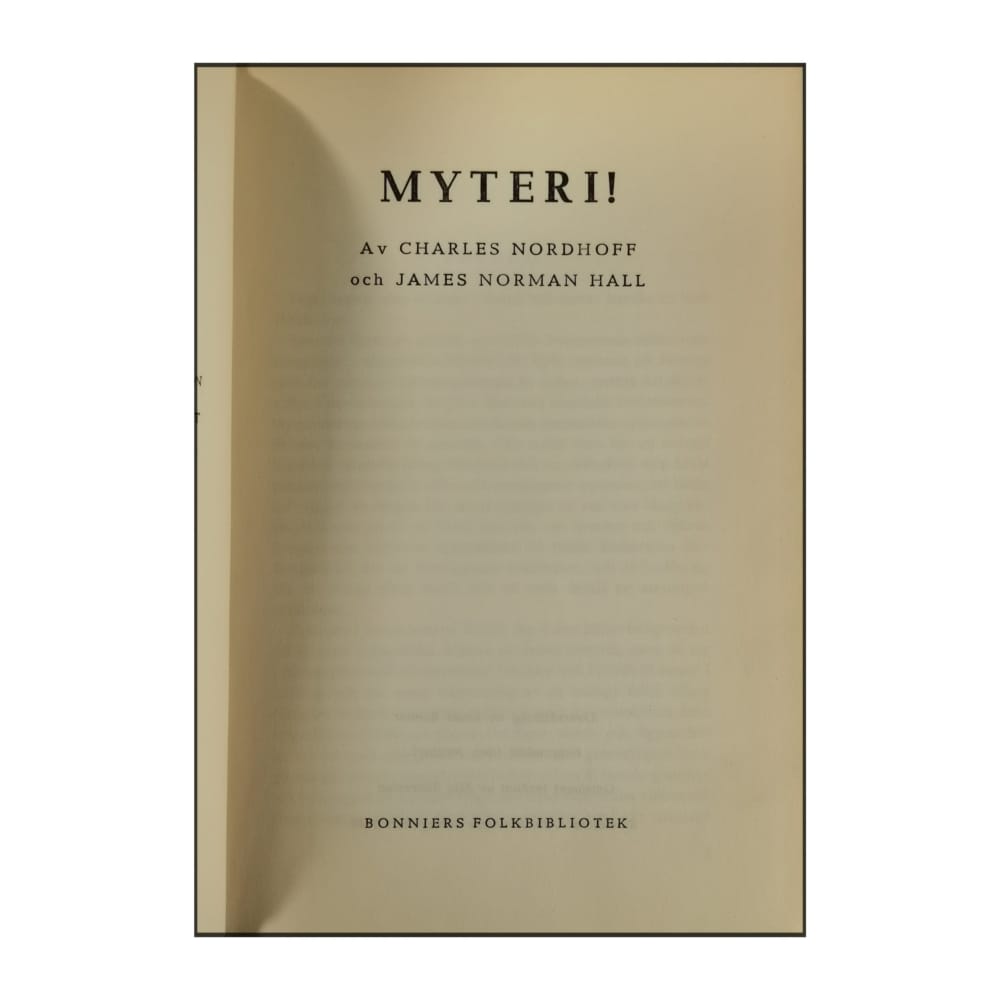 Charles Nordhoff & James Norman Hall: Myteri