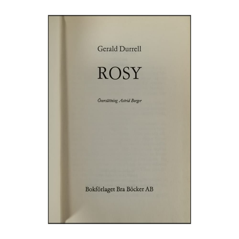 Gerald Durrell: Rosy