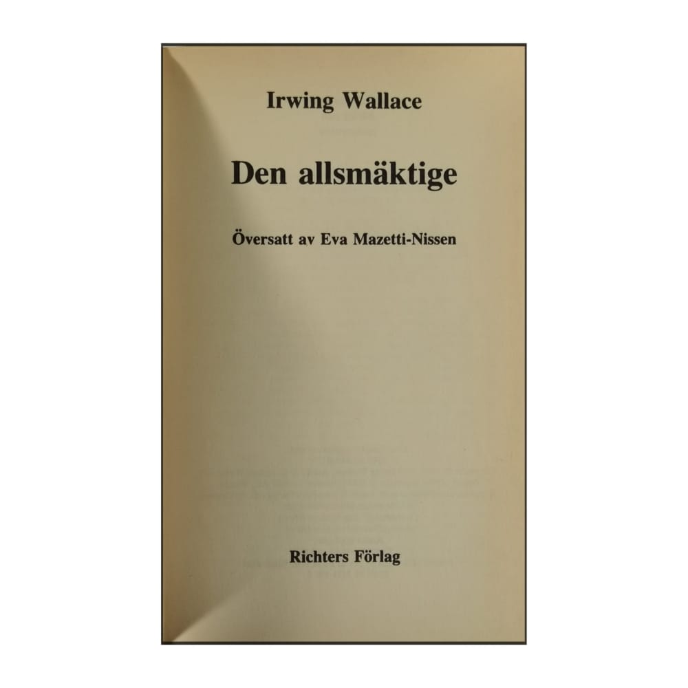 Irving Wallace: Den Allsmäktige