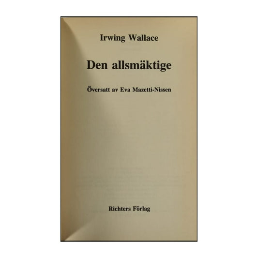 Irving Wallace: Den Allsmäktige
