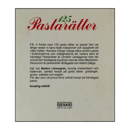Barbro Lönnegren: 125 Pastarätter