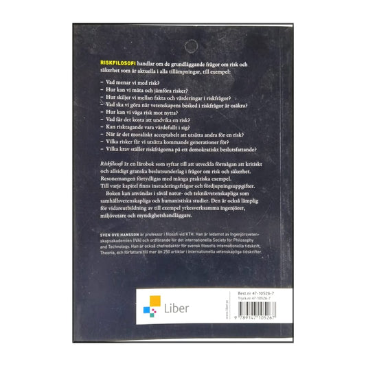 Sven Ove Hansson: Riskfilosofi: En Introduktion