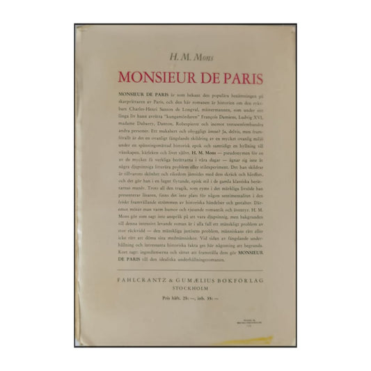 H. M. Mons: Monsieur De Paris