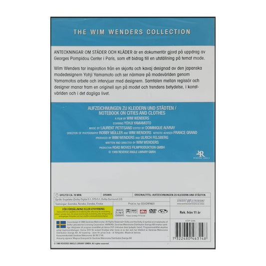Wim Wenders: Anteckningar Om Kläder Och Städer
