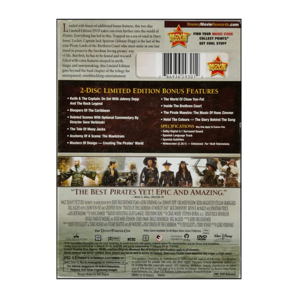 Pirates Of The Caribbean: At World'S End