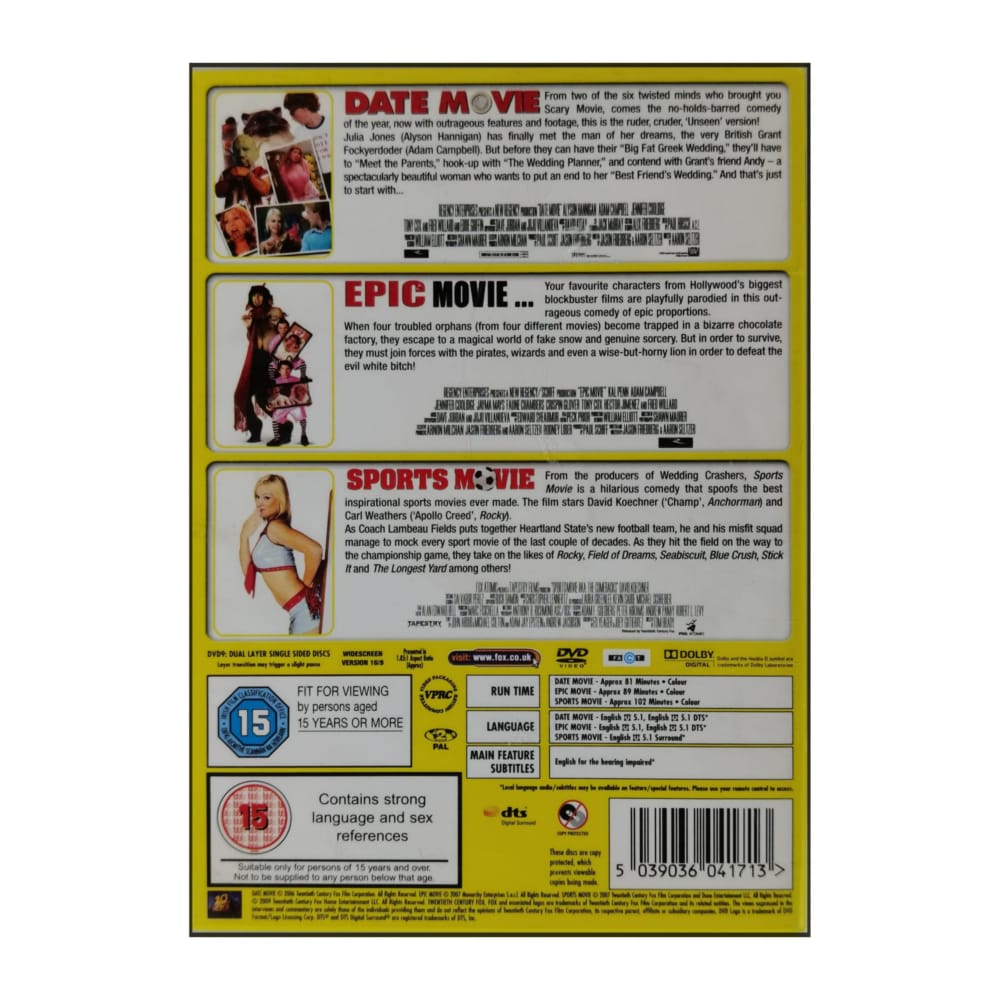 Date Movie + Epic Movie + Sports Movie