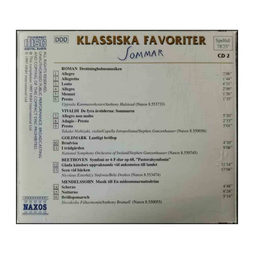 Naxos: Klassiska Favoriter Sommar Disc-2