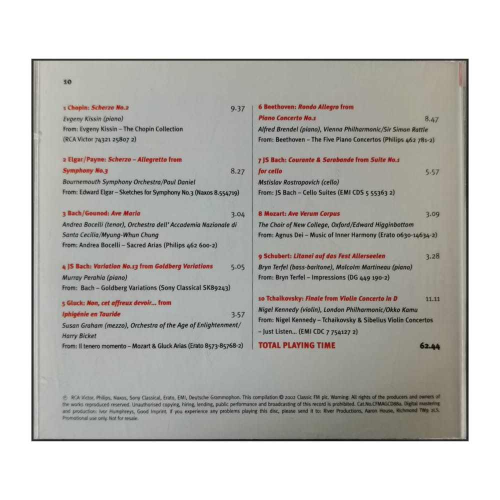 Classic Fm: 10Th Birthday Souvenir