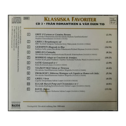 Naxos: Klassiska Favoriter Disc-3 Från Romantiken Och Vår Egen Tid