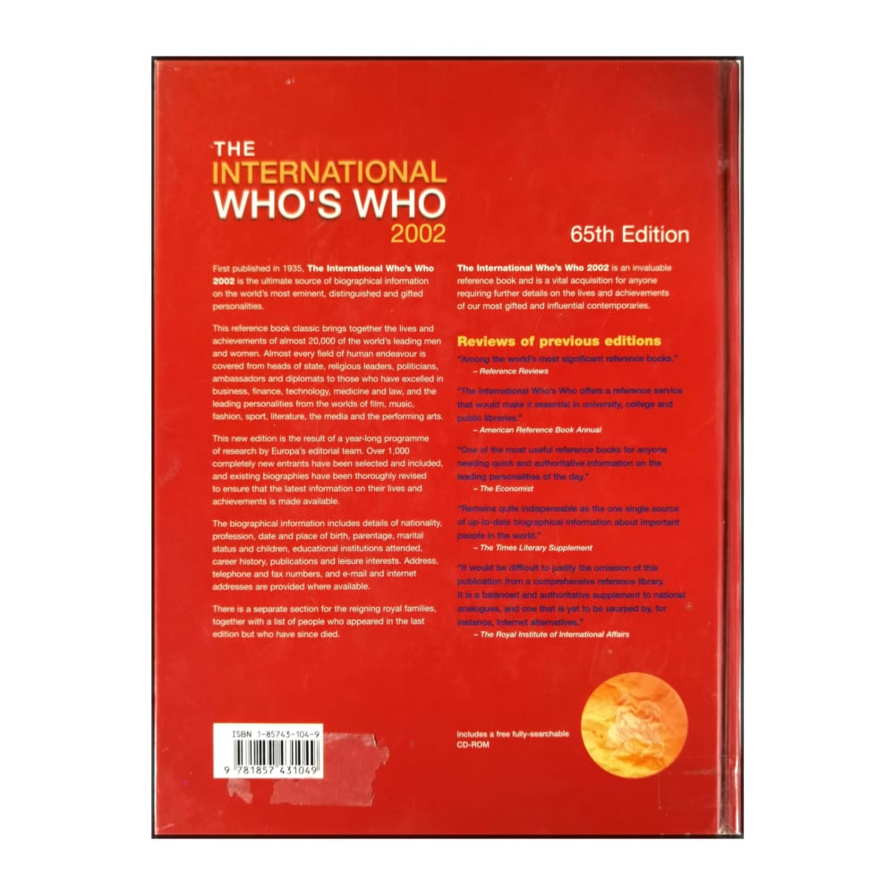 The International Who'S Who 2002