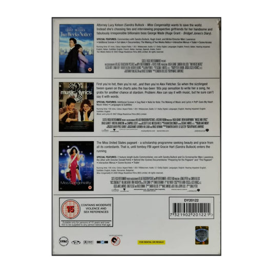 Two Weeks Notice + Music And Lyrics + Miss Congeniality