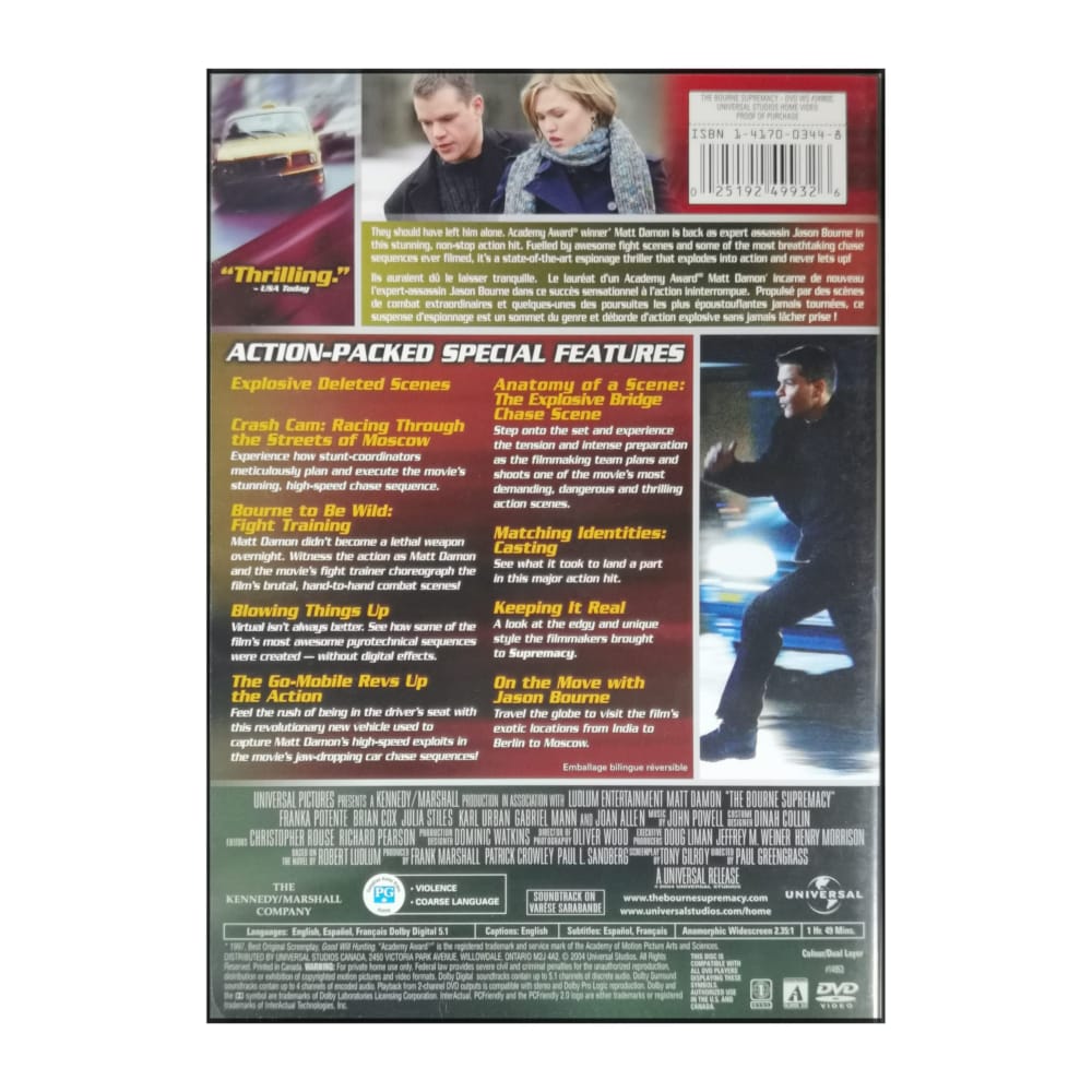 Jason Bourne: The Bourne Supremacy | La Mort Dans La Peau