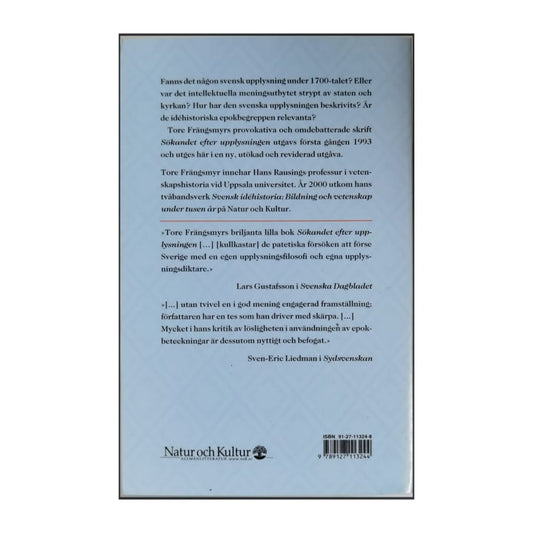 Tore Frängsmyr: Ökandet Efter Upplysningen: Perspektiv På Svenskt 1700-Tal